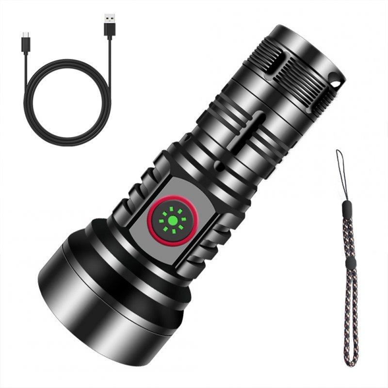 LED Flashlights |   Wholesale LED Extremely Bright Torch, 50000 Lumens Flashlight, Type-C Rechargeable Zoom Torch, IP65 Waterproof Flashlight With 4 Light Modes For Camping Hiking Battery not included LED Flashlights LED Flashlights