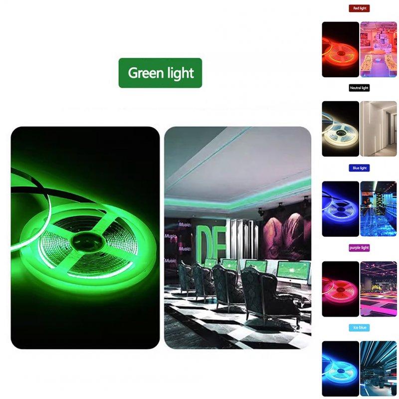 LED Strip Lights |   Wholesale 0.9w 5 Meter LED COB Strip Lights With Strong Adhesive Super Bright Energy Saving High Density Linear Lighting Under Cabinet Lights green light LED Lighting Green light