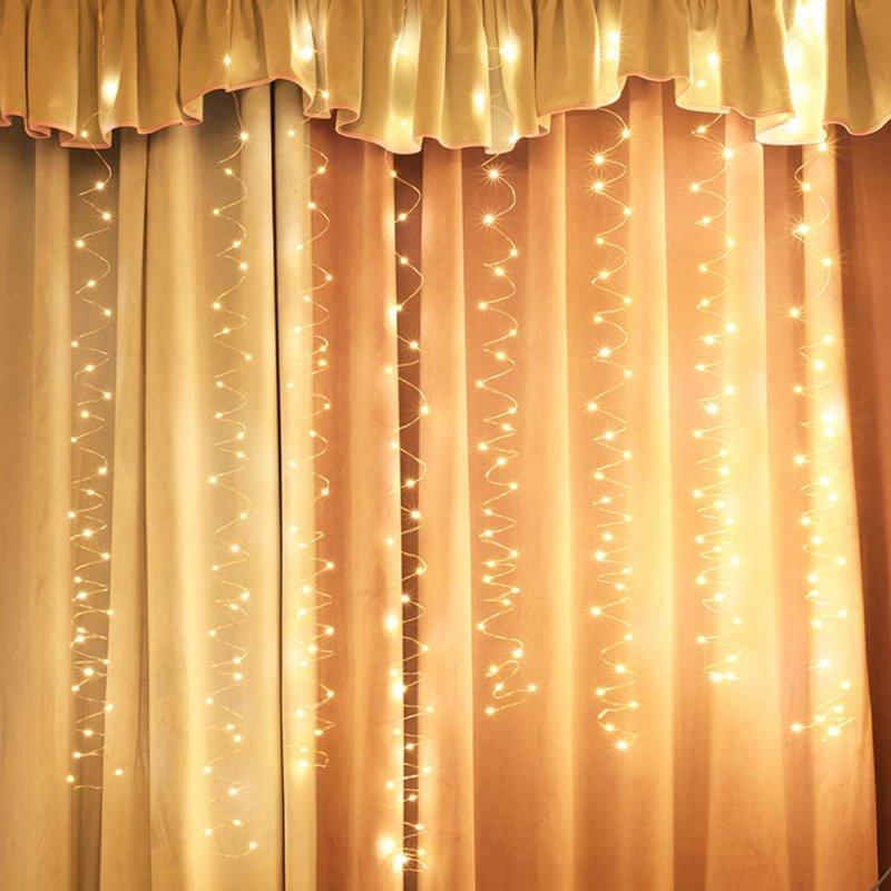 LED Strip Lights |   Wholesale 3*2 Meters Curtain Lights 8 mode USB Remote Control Copper Wire Decorative Curtain Lights Fairy Lights LED Lights String White LED Lighting LED Strip Lights