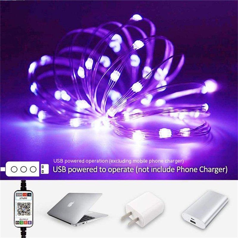 LED Strip Lights |   Wholesale Led String Lights Bluetooth-compatible Wedding Party Curtain Fairy Light 20 meters 200 lights LED Lighting 20 meters 200 lights