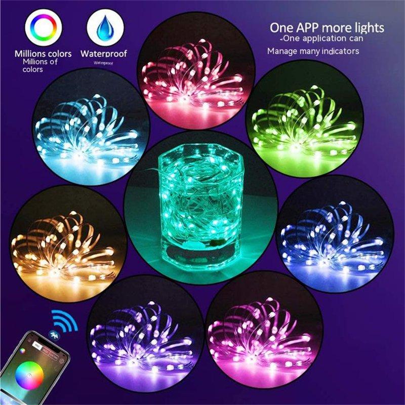 LED Strip Lights |   Wholesale Led String Lights Bluetooth-compatible Wedding Party Curtain Fairy Light 20 meters 200 lights LED Lighting 20 meters 200 lights