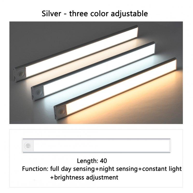 Smart Lighting |   Wholesale 74 LED Under Cabinet Lights Larger Capacity Rechargeable Batteries Ultra Thin Aluminum Alloy Larger Capacity black 40CM LED Lighting Black + 40CM