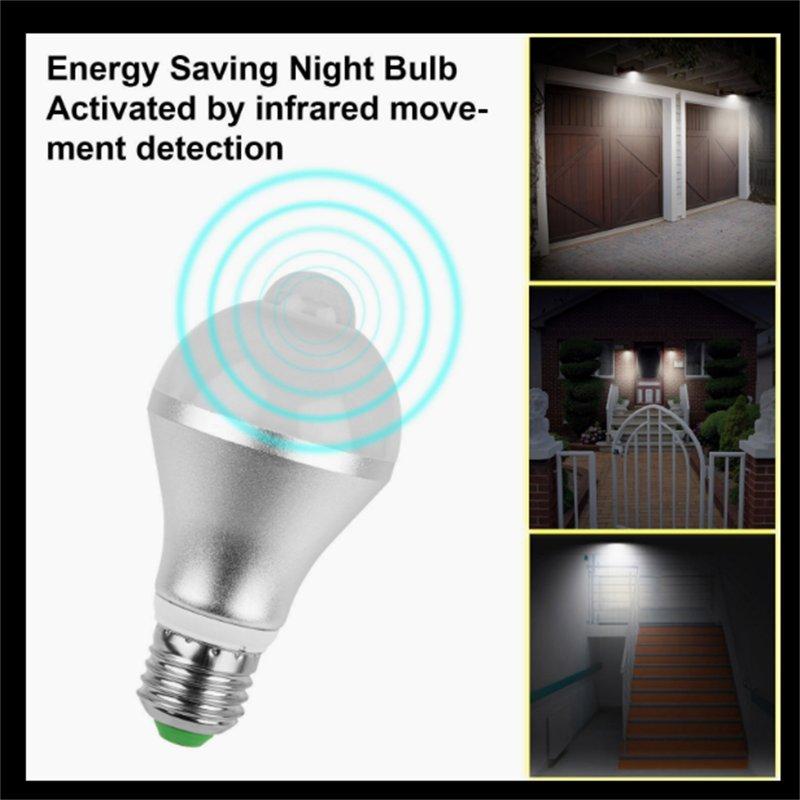 Smart Lighting |   Wholesale E27 Light Bulb Energy Saving Pir Infrared Sensor Auto On/off Dusk to Dawn Lamps 3000k Warm White 9W LED Lighting 3000K (warm white) 9w