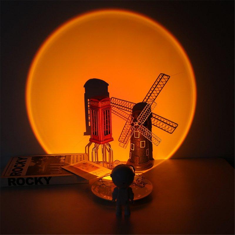 LED Night Lights |   Wholesale Astronaut Shape Sunset Projector Lamp Night Light Stepless Dimming Led Light For Bedroom Decoration Sunset red LED Lighting LED Night Lights