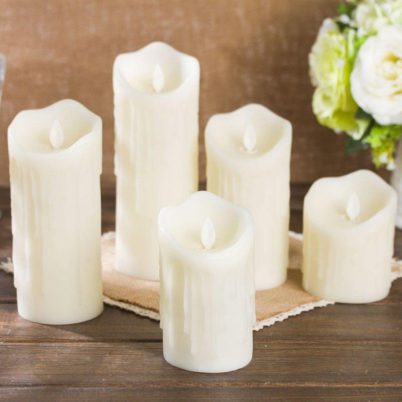 LED Night Lights |   Wholesale LED Simulate Flameless Electric Candle for Home Wedding Decor Warm Yellow Light 7.5×17.5cm LED Lighting 7.5x17.5cm