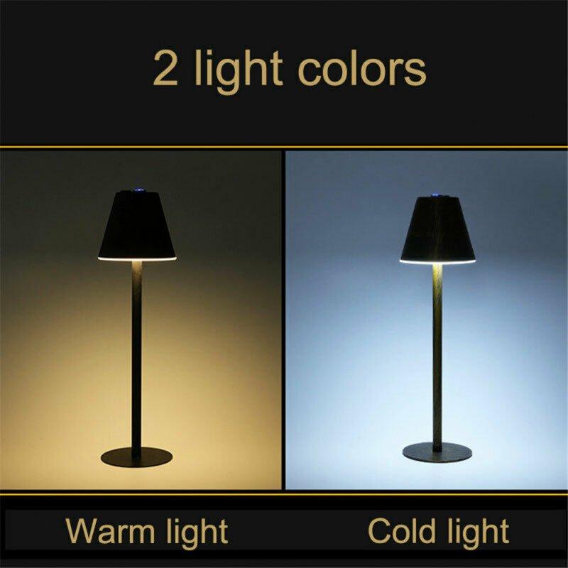 LED Night Lights |   Wholesale Metal Nordic Style Wrought Iron Table  Lamp Touch Dimming Eye Protective Bar Living Room Bedroom Wireless Lighting Atmosphere Led Light Black warm white light LED Lighting Black warm white light