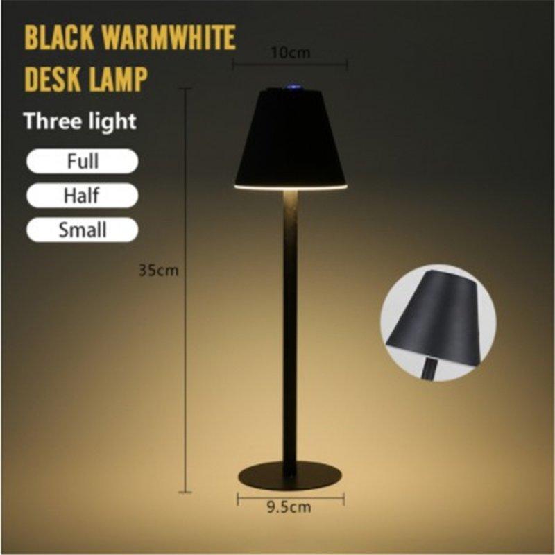 LED Night Lights |   Wholesale Metal Nordic Style Wrought Iron Table  Lamp Touch Dimming Eye Protective Bar Living Room Bedroom Wireless Lighting Atmosphere Led Light Black warm white light LED Lighting Black warm white light