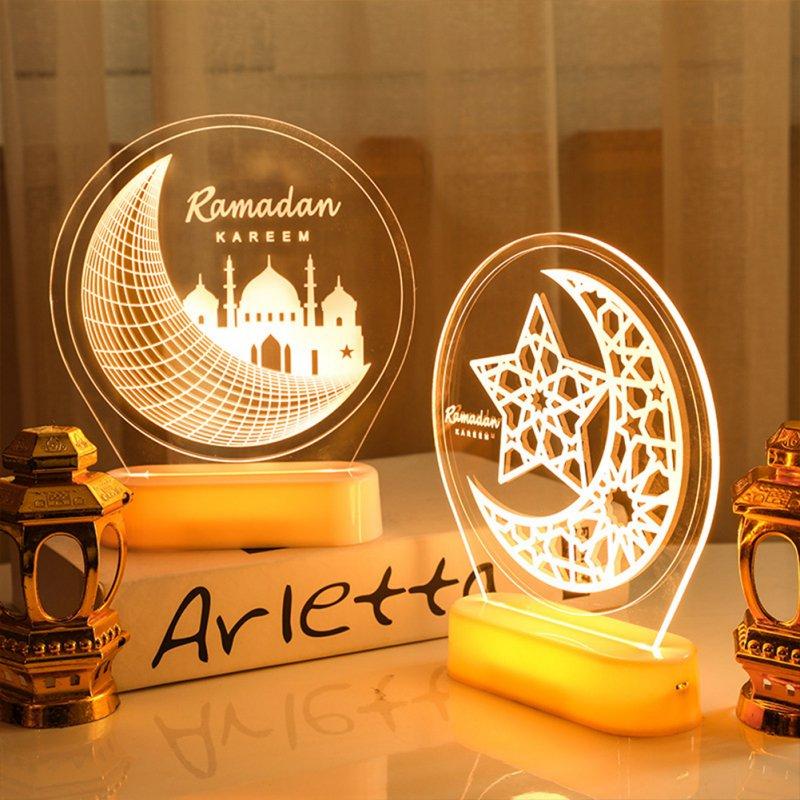 LED Night Lights |   Wholesale Portable Led Decorative Lights Eid Mubarak Night Light Ramadan Festival Decoration LED Lighting LED Night Lights