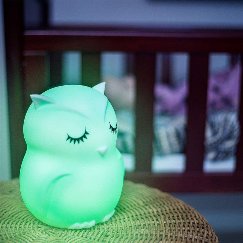 LED Night Lights |   Wholesale Silicone Kids Night  Light Dimmable Led Parenting Lamp With Touch-sensor Remote Control Rechargeable 9-color Changing Lights Charging remote control LED Lighting Charging remote control