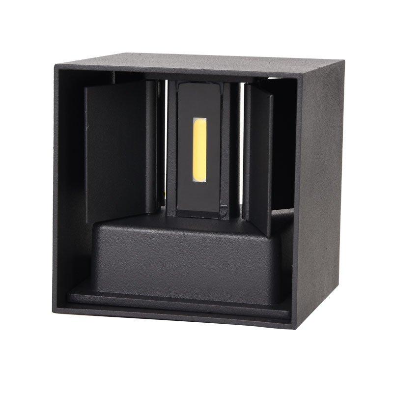 LED Night Lights |   Wholesale Waterproof Dimmable Aluminum Shell Wall Lamp for Outdoor Lighting White light_BD80 square cover black shell 12W LED Lighting LED Night Lights