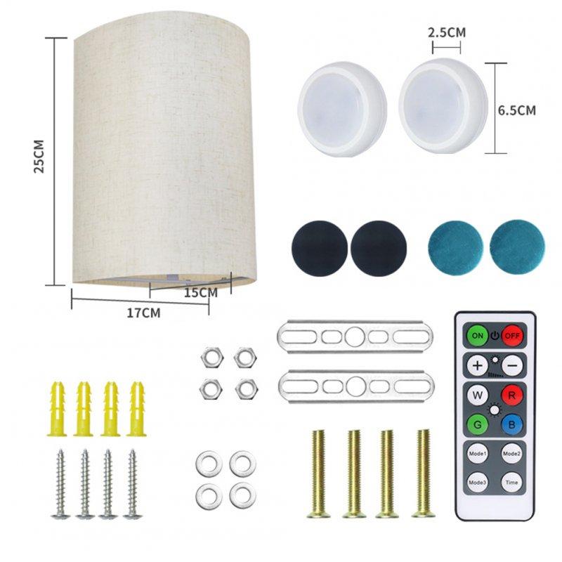 LED Night Lights |   Wholesale 2pcs Led Wall Lamp With Remote Control 3 Color Temperature Rechargeable Wireless Design Bedroom Bedside Lamp For Bedrooms Living Rooms Dual color charging LED Lighting Dual color charging