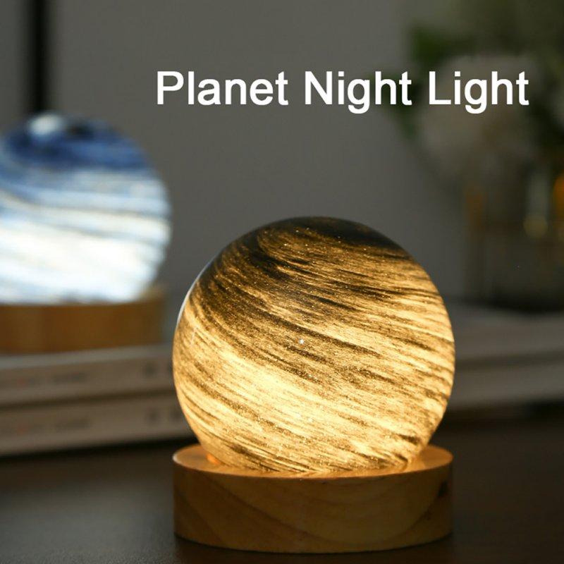 LED Night Lights |   Wholesale 3D Planet Lamp 3-color Stepless Dimming Creative Romantic Bedroom Night Light For Christmas Birthday Gifts (80mm) starry sky LED Lighting LED Night Lights