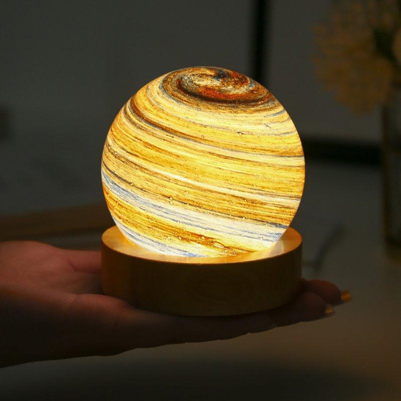 LED Night Lights |   Wholesale 3D Planet Lamp 3-color Stepless Dimming Creative Romantic Bedroom Night Light For Christmas Birthday Gifts (80mm) starry sky LED Lighting LED Night Lights