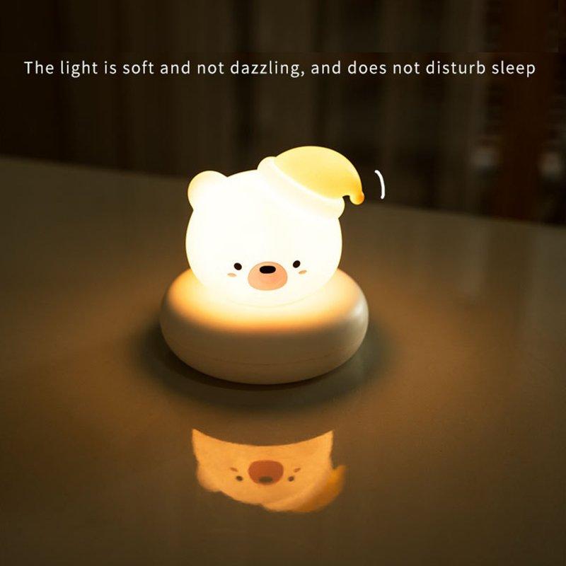 LED Night Lights |   Wholesale 3w Cartoon Silicone Led Night Light USB Rechargeable Bedroom Bedside Lamps Christmas Gift For Girls Boys duck 3W LED Lighting Duck + 3W