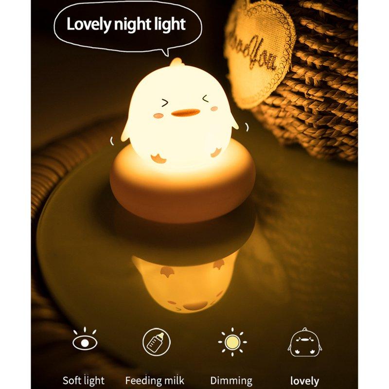 LED Night Lights |   Wholesale 3w Cartoon Silicone Led Night Light USB Rechargeable Bedroom Bedside Lamps Christmas Gift For Girls Boys duck 3W LED Lighting Duck + 3W