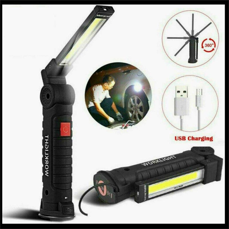 LED Night Lights |   Wholesale Cob Led Work Light Super-Bright Usb Rechargeable Torch Flashlight Non-slip Folding 360-degree Rotation Torch Lamp LED Lighting BL-W52 large