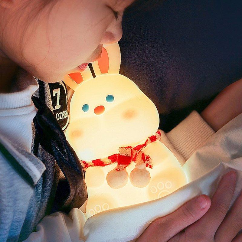 LED Night Lights |   Wholesale Cute Rabbit Led Silicone Night Light Usb Rechargeable Colorful Remote Control Lamp For Kids Baby Toy Gift Rabbit Night Light LED Lighting LED Night Lights