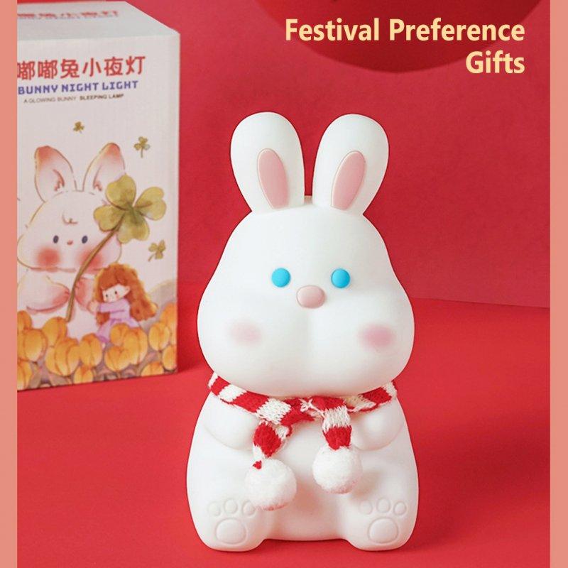 LED Night Lights |   Wholesale Cute Rabbit Led Silicone Night Light Usb Rechargeable Colorful Remote Control Lamp For Kids Baby Toy Gift Rabbit Night Light LED Lighting LED Night Lights