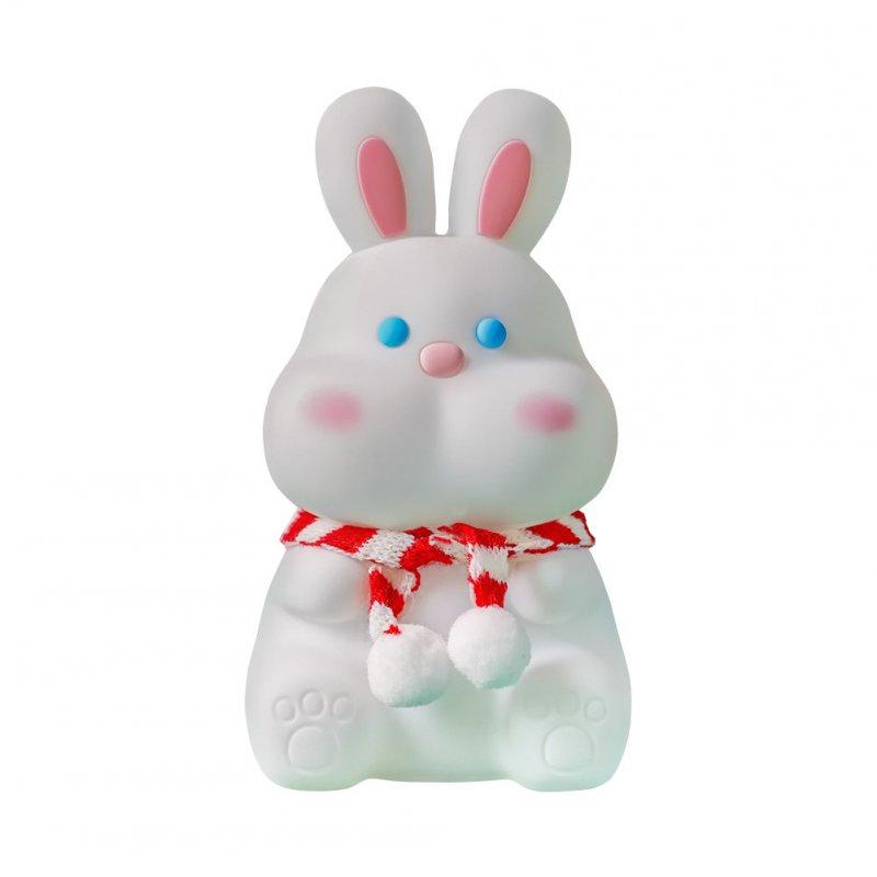 LED Night Lights |   Wholesale Cute Rabbit Led Silicone Night Light Usb Rechargeable Colorful Remote Control Lamp For Kids Baby Toy Gift Rabbit Night Light LED Lighting LED Night Lights