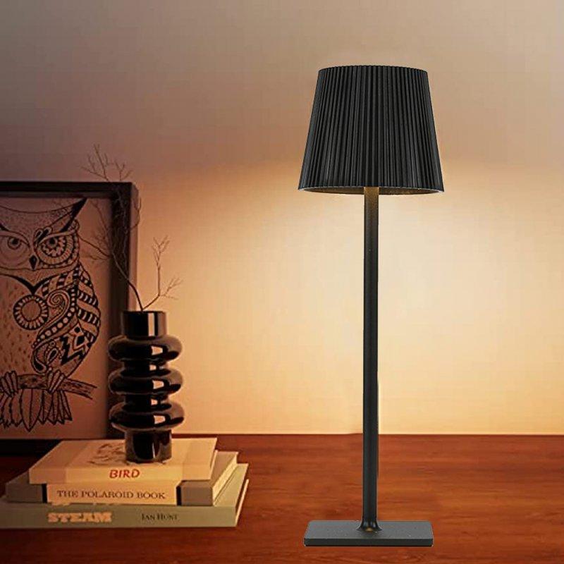 LED Night Lights |   Wholesale LED Cordless Table Lamp Rechargeable Desk Lamp 3-Level Brightness Touch Control Night Light Black LED Lighting Black (4000mAh)