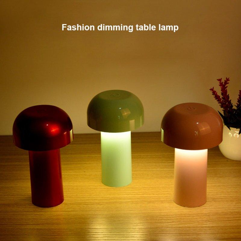 LED Night Lights |   Wholesale Mushroom Table Lamp Portable Rechargeable Stepless Dimming Night Light Baby Feeding Night Lights Green LED Lighting Green