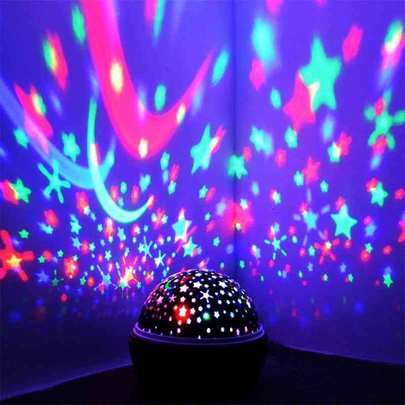 LED Night Lights |   Wholesale New Rotating Small Ball Star Colorful Stars Moon Ocean Projector Night Light Home Hotel Pink 5 LED Lighting LED Night Lights