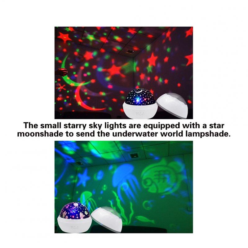 LED Night Lights |   Wholesale New Rotating Small Ball Star Colorful Stars Moon Ocean Projector Night Light Home Hotel Pink 5 LED Lighting LED Night Lights