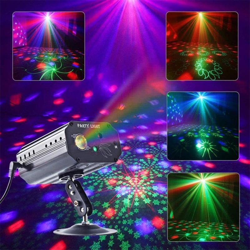 Special LED Lights |   Wholesale Disco Party  Lights Flash Stage Lamp Voice Control Multiple Modes Projector With Remote Control For Party Bar Birthday Wedding Holiday Event EU Plug LED Lighting EU plug