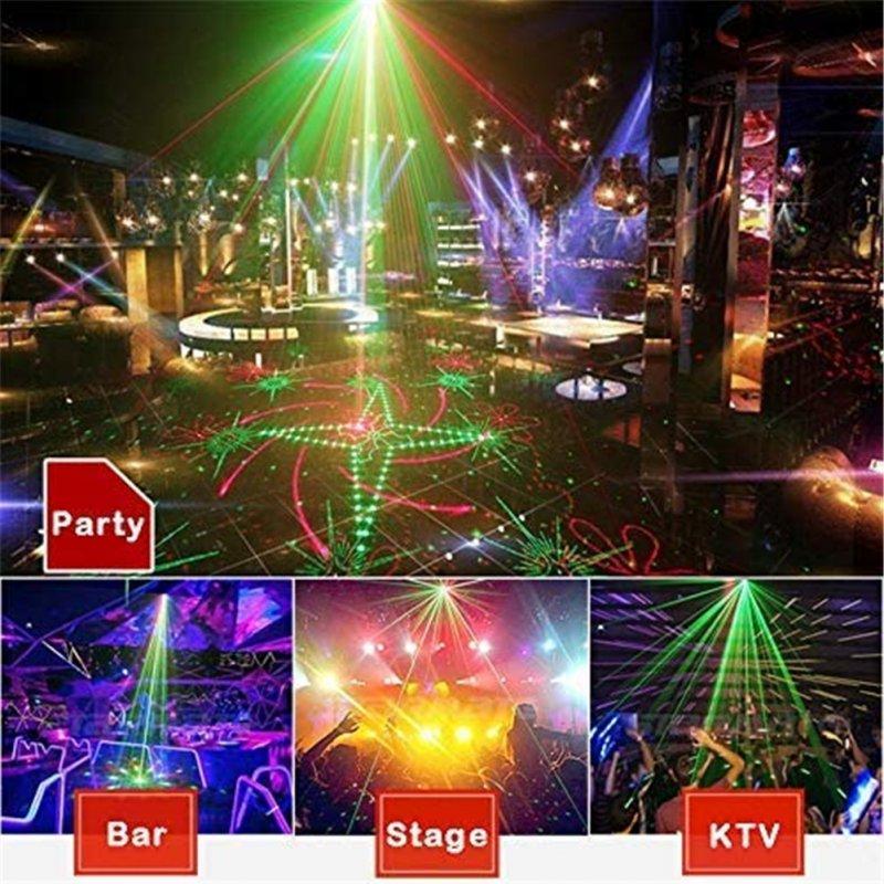 Special LED Lights |   Wholesale Disco Party  Lights Flash Stage Lamp Voice Control Multiple Modes Projector With Remote Control For Party Bar Birthday Wedding Holiday Event EU Plug LED Lighting EU plug