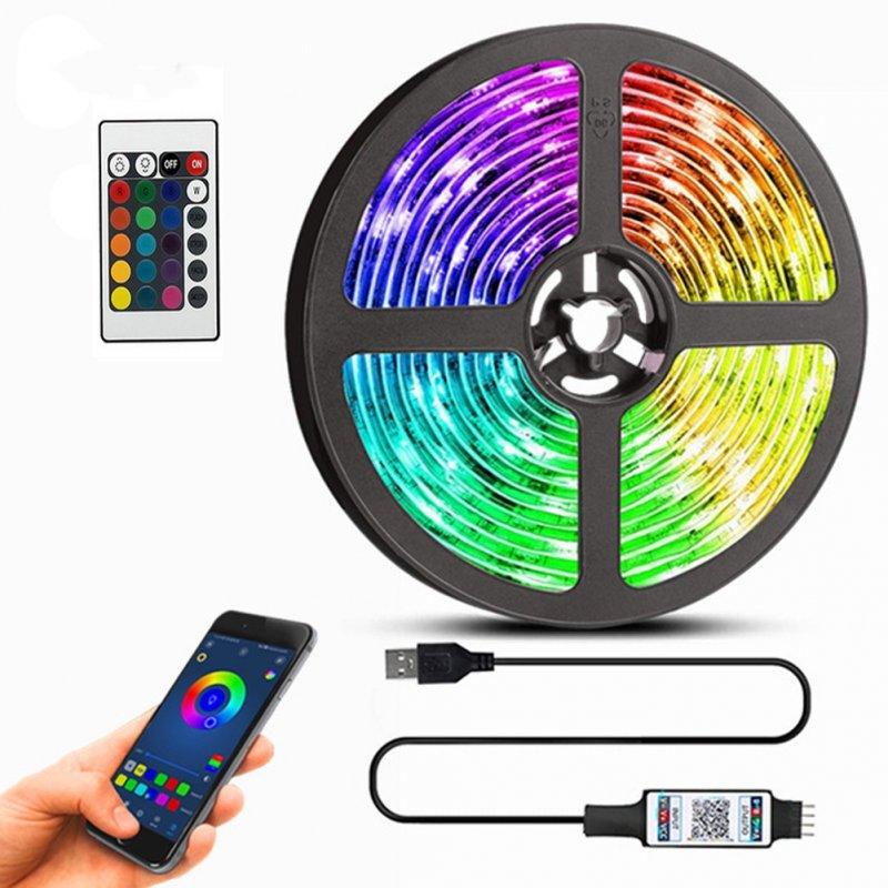 Special LED Lights |   Wholesale LED Strip Lights 5050 RGB Tape Flexible Color Changing Light Strip Kit With 24 Keys Remote Controller RGB LED Tape For Bedroom Boat Car TV Backlighting Holidays Party 3 meters LED Lighting 3 meters