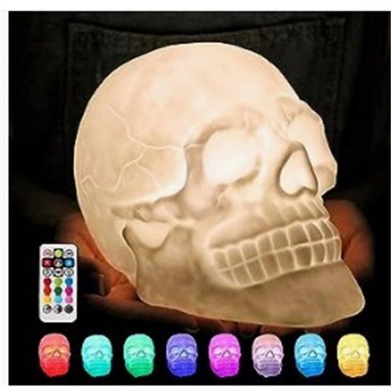 Special LED Lights |   Wholesale Led Skull Light With Remote Control USB Rechargeable Touch Control Skeleton Lamp For Halloween Party Horror Decoration White LED Lighting Special LED Lights